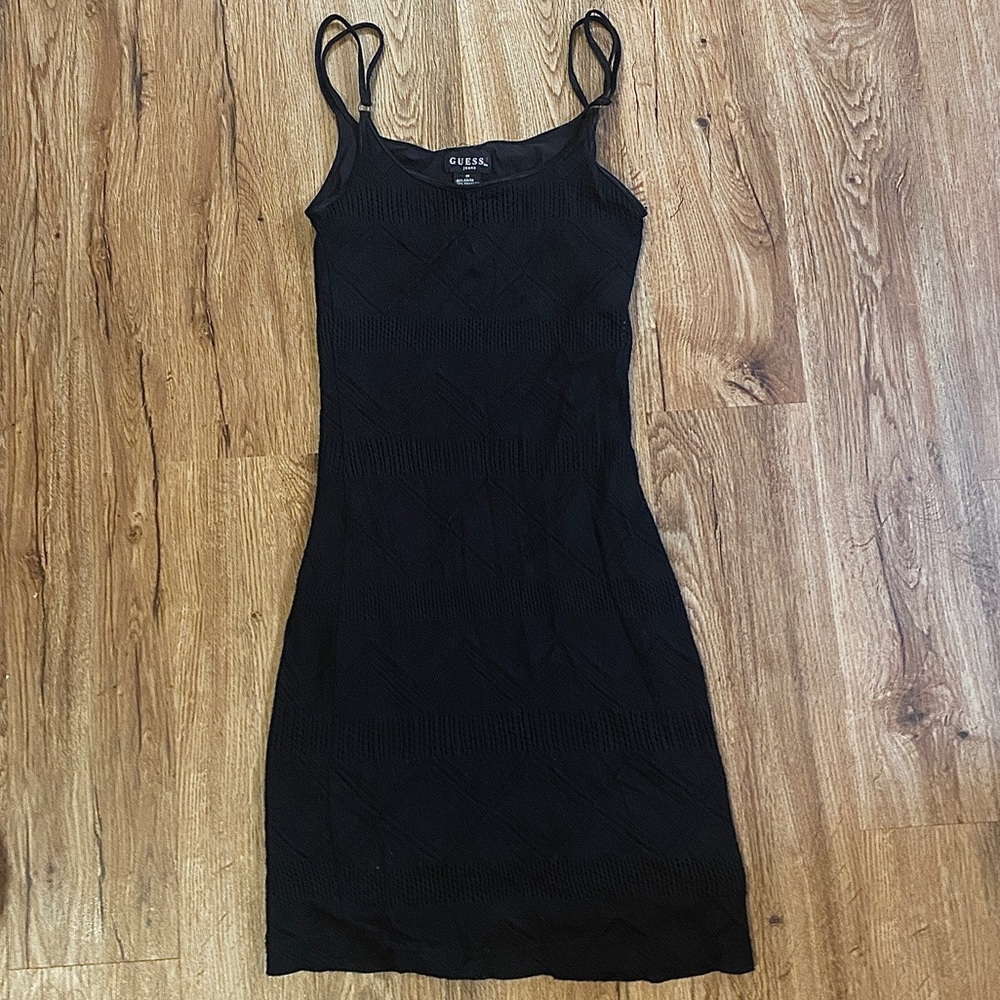 Guess Black Knit Maxi Dress